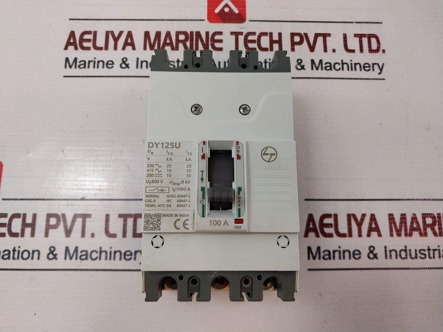 L&T Dy125U Mccb Thermal Magnetic Release Circuit Breaker 100A 800V
