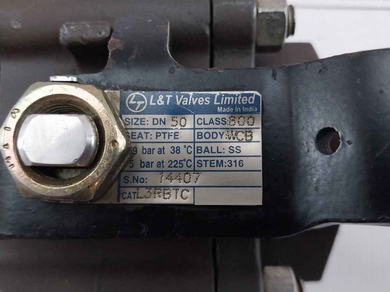 L&T L3rbtc Ball Valve Dn50 Ss316 69 Bar At 38°C