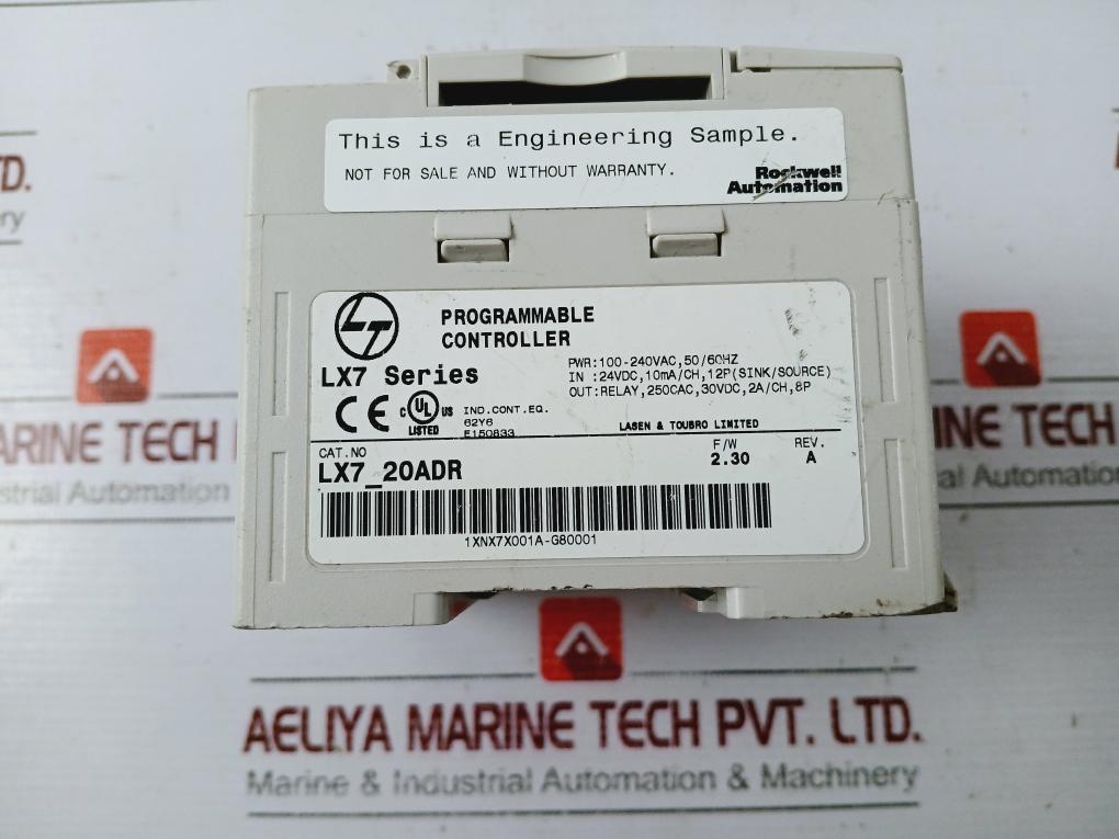 L&T Lx7-20Adr Programmable Logic Controller, E150833, 1Xnx7X001A-g80001
