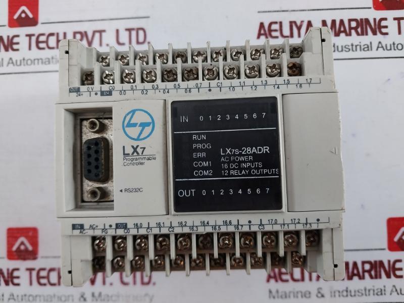 L&T Lx7S28Adr Programmable Controller Ac Power Rev.A 16 Dc Input 12 Relay Output