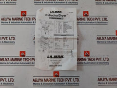 La-man 080Ska Extractor Dryer Service Kit 800-348-2463