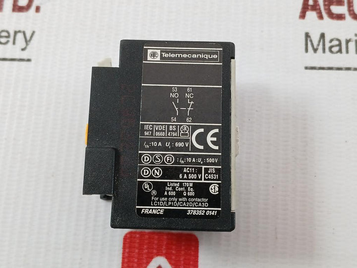 La1Dn11 Telemecanique 6A 500V Auxiliary Contact Block