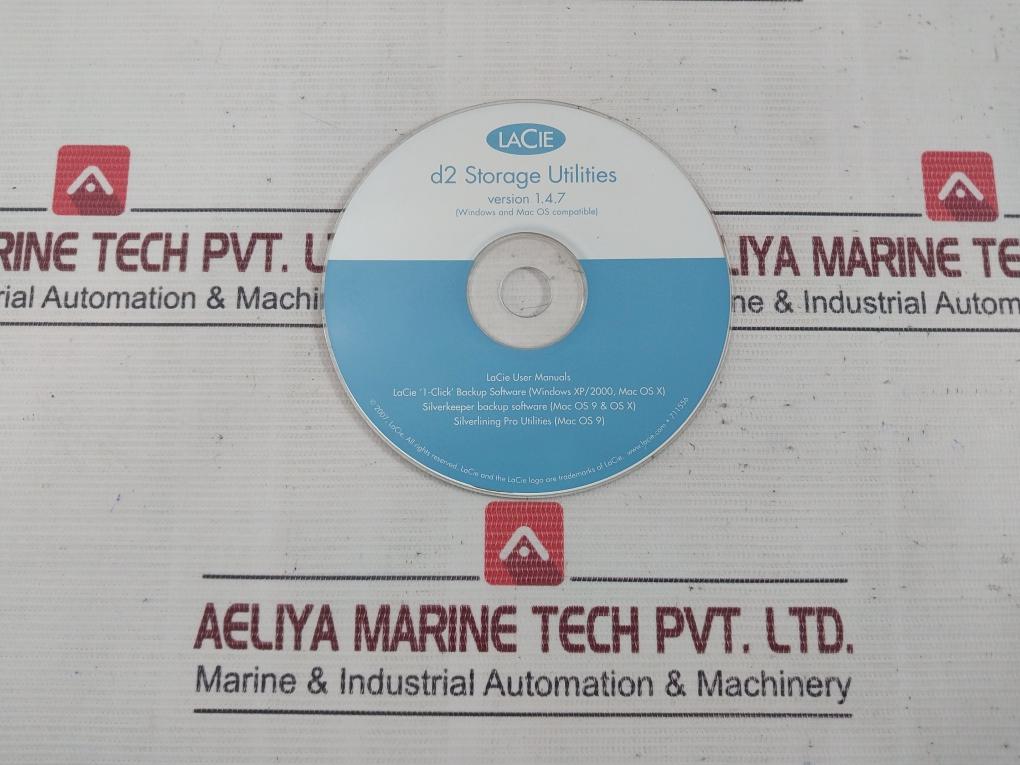Lacie D2 Storage Utilities Use Manual Backup Software Compact Disc Cd