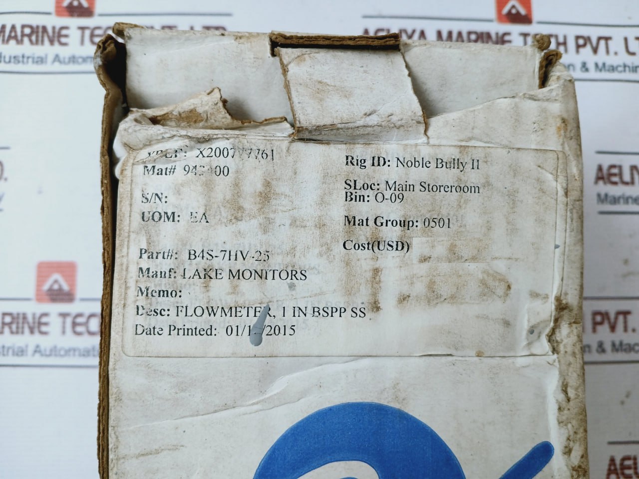 LAKE MONITORS B4S7HV25 Flow Meter 4,986,133