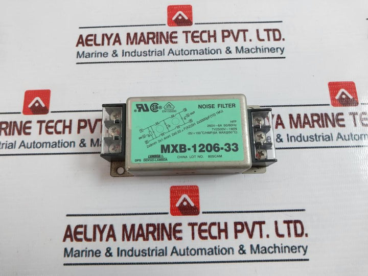 Lambda Mxb-1206-33 Noise Filter 250V~6A 50/60Hz