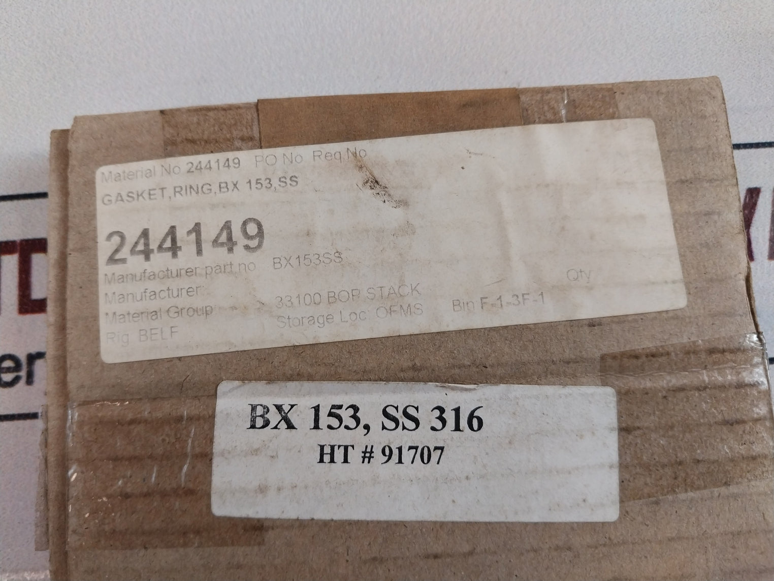 Lamons 6A-0705 Gasket Ring Bx153 91707