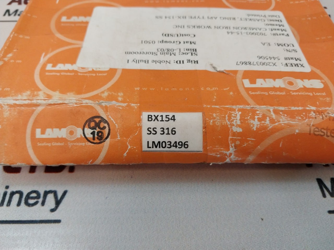 Lamons 702003-15-44 Gasket Ring Bx-154 Ss 6A S316-4