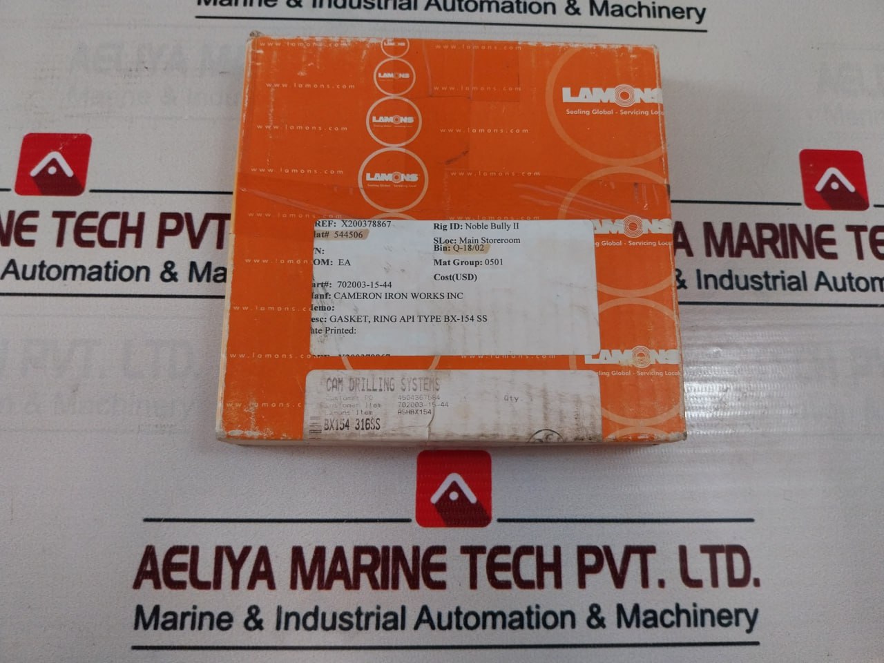 Lamons Api 6A 1321 Gasket Ring Api Type Bx-154 Ss Ashbx154