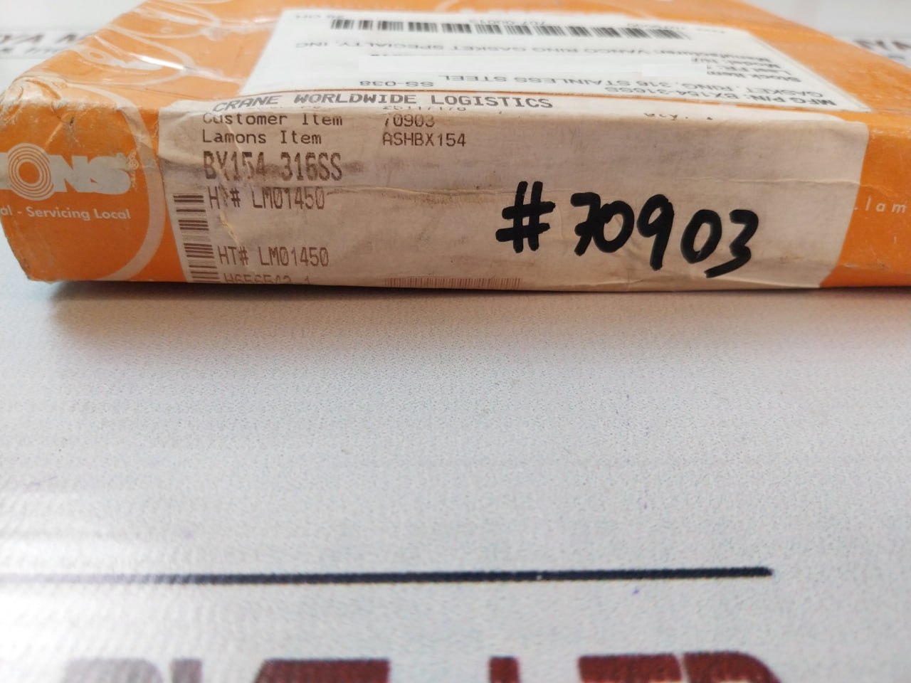Lamons Bx154 316Ss Ring Gasket Ashbx154 7079000 707-00013 28 Oh