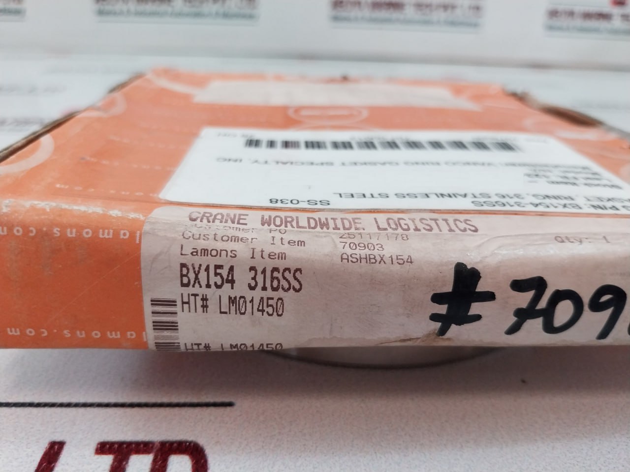 Lamons Bx154 S316-4 Stainless Steel Gasket Ring Bx154-316Ss