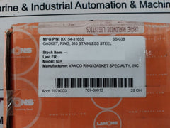 Lamons Bx154 S316-4 Stainless Steel Gasket Ring Bx154-316Ss