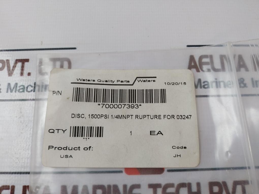 Lamot 11/16” Std (Fs) Rupture Disc 1500Psi