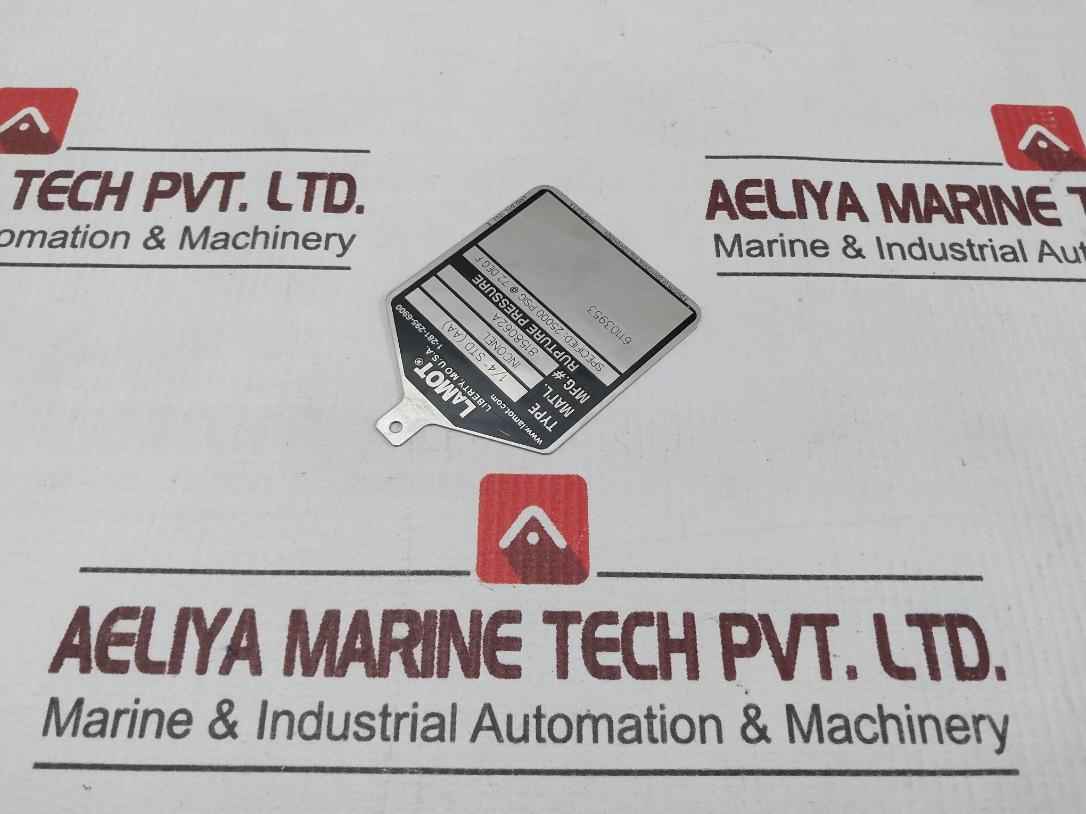 Lamot 1/4” Std (Aa) Rupture Pressure Disc 25000 Psig At 72 Deg F