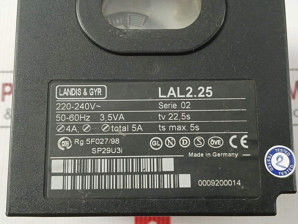 Landis & Gyr 50-60Hz 220-240V Burner Controller Lal2.25