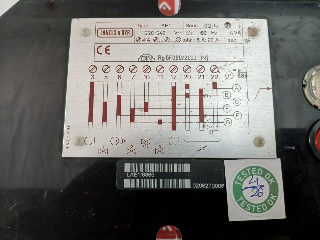Landis & Gyr Burner Control 220-240 V Part No: Lae1