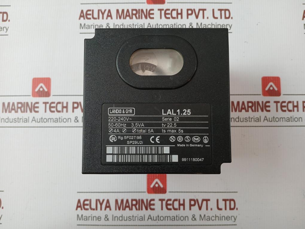 Landis & Gyr Burner Control Unit 220-240V 50-60Hz 3,5Va Part No. Lal1.25