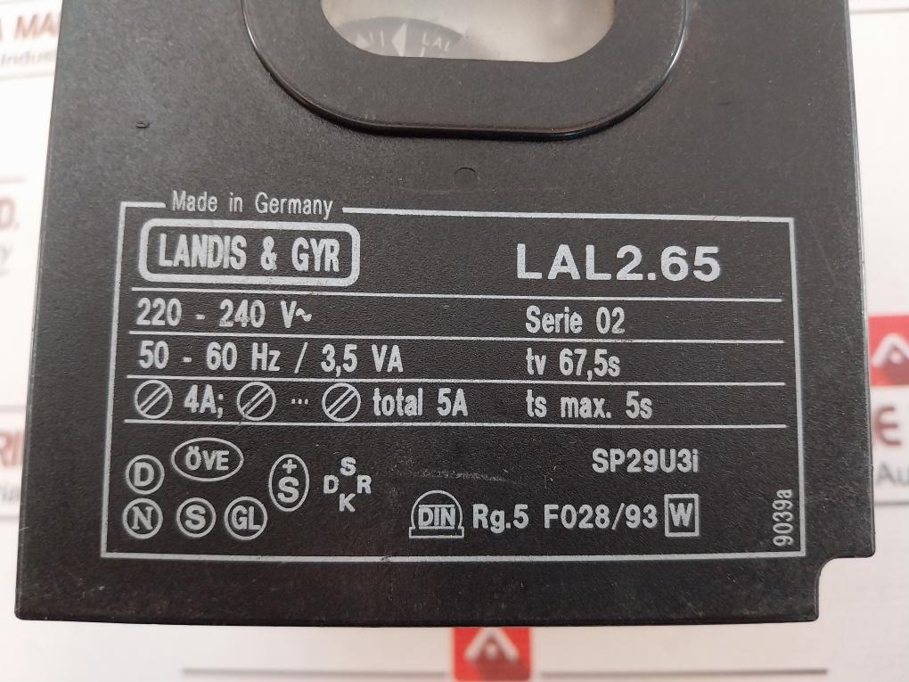 Landis & Gyr Lal2.65 Oil Burner Controller 50-60Hz