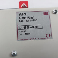 Lanng & Stelman 1284-002 Alarm Panel 950908