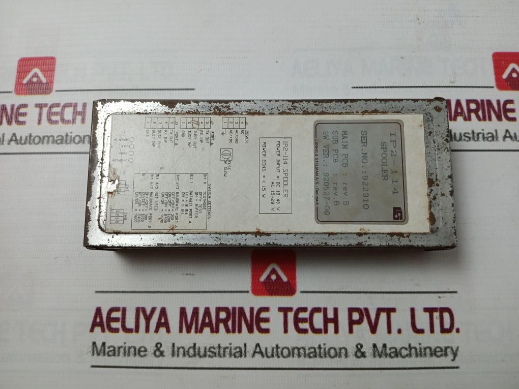 Lanng & Stelman Ip2-114 Spooler Pcb Module Ac 15-28V Rev.B 4Aac U3