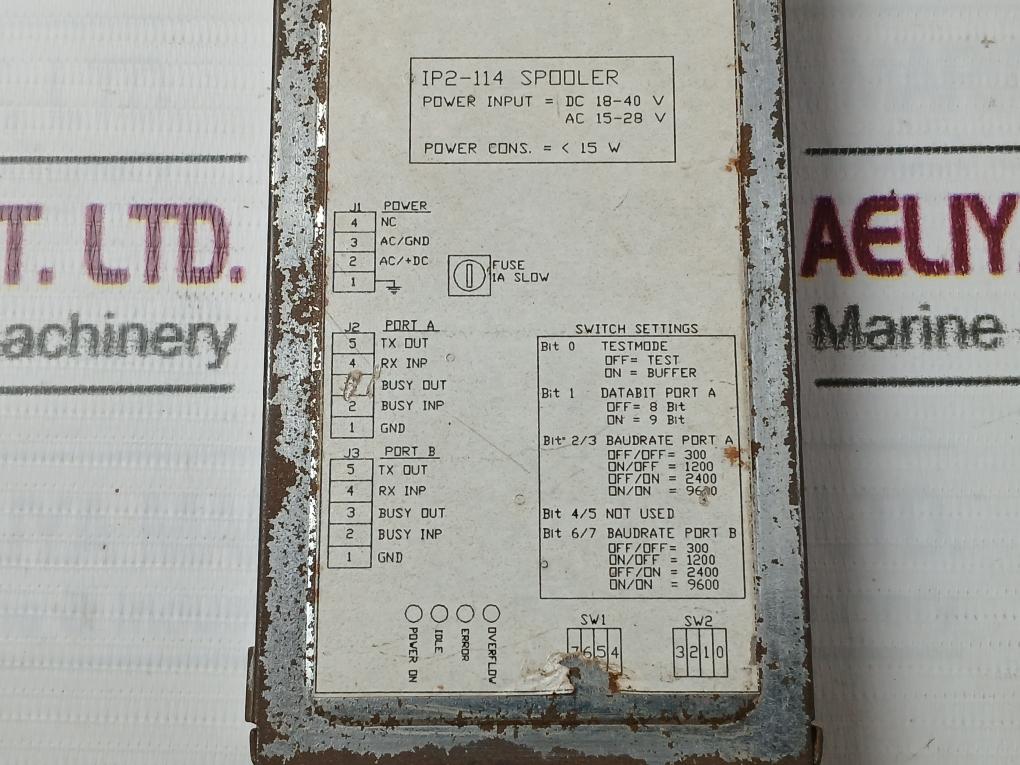 Lanng & Stelman Ip2-114 Spooler Pcb Module Ac 15-28V Rev.B 4Aac U3