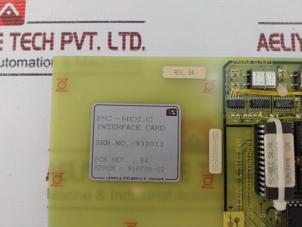 Lanng & Stelman Pc-hdlc Interface Card Rev: B