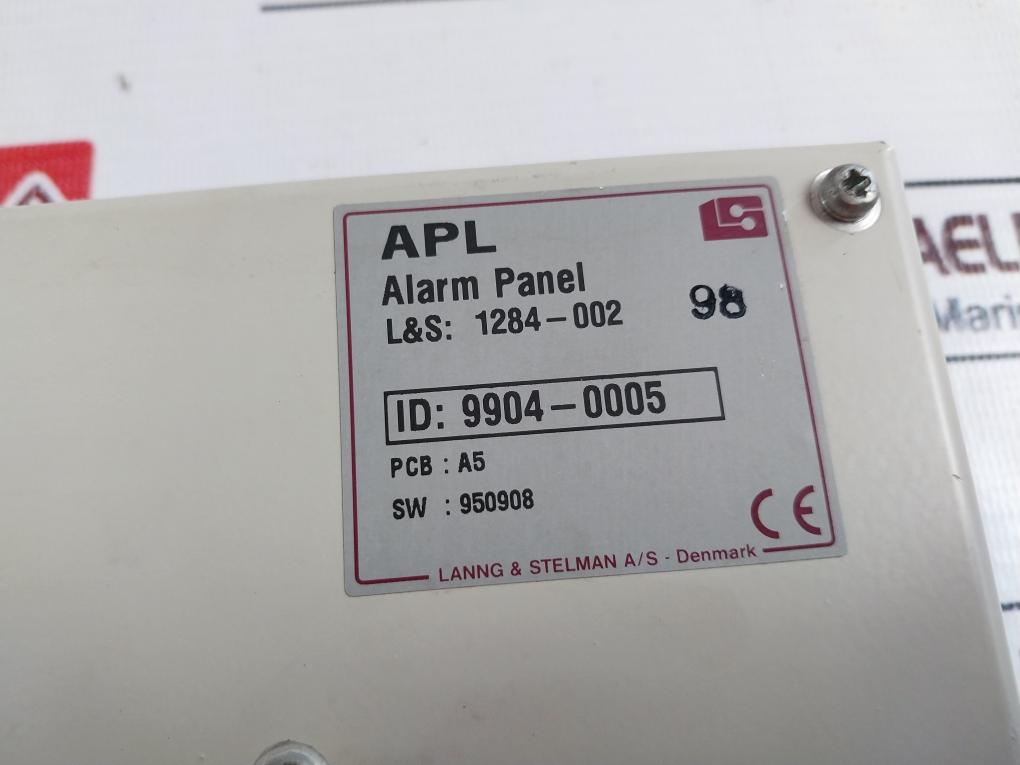 Lanng & Stelman 1284-002 Alarm Panel 9904-0005