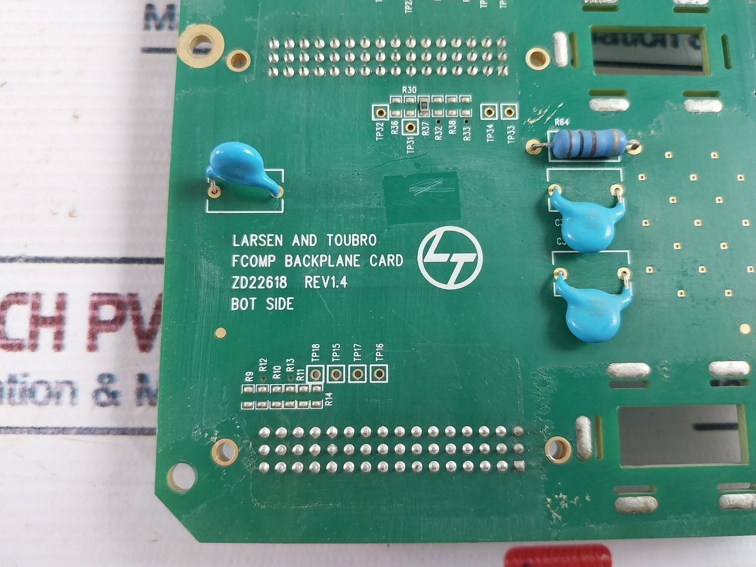 Larsen And Toubro Zd22618 Fcomp Backplane Card Rev 1.4