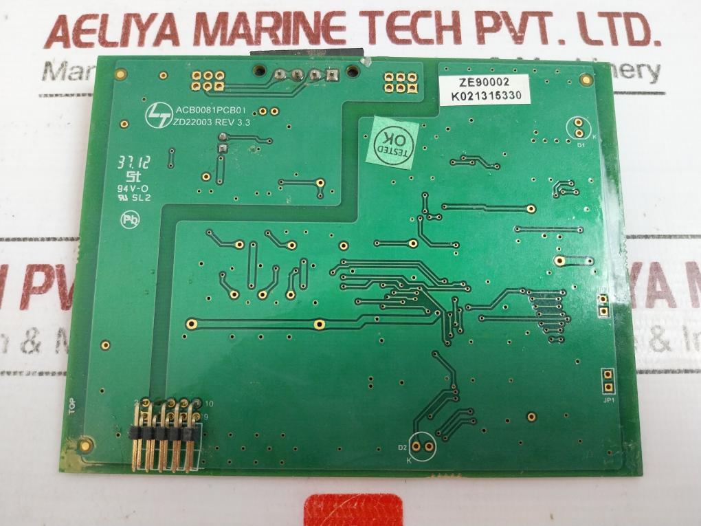 Larsen & Toubro Acb0081pcb01 Printed Circuit Board Module, Zd22003 Rev 3.3