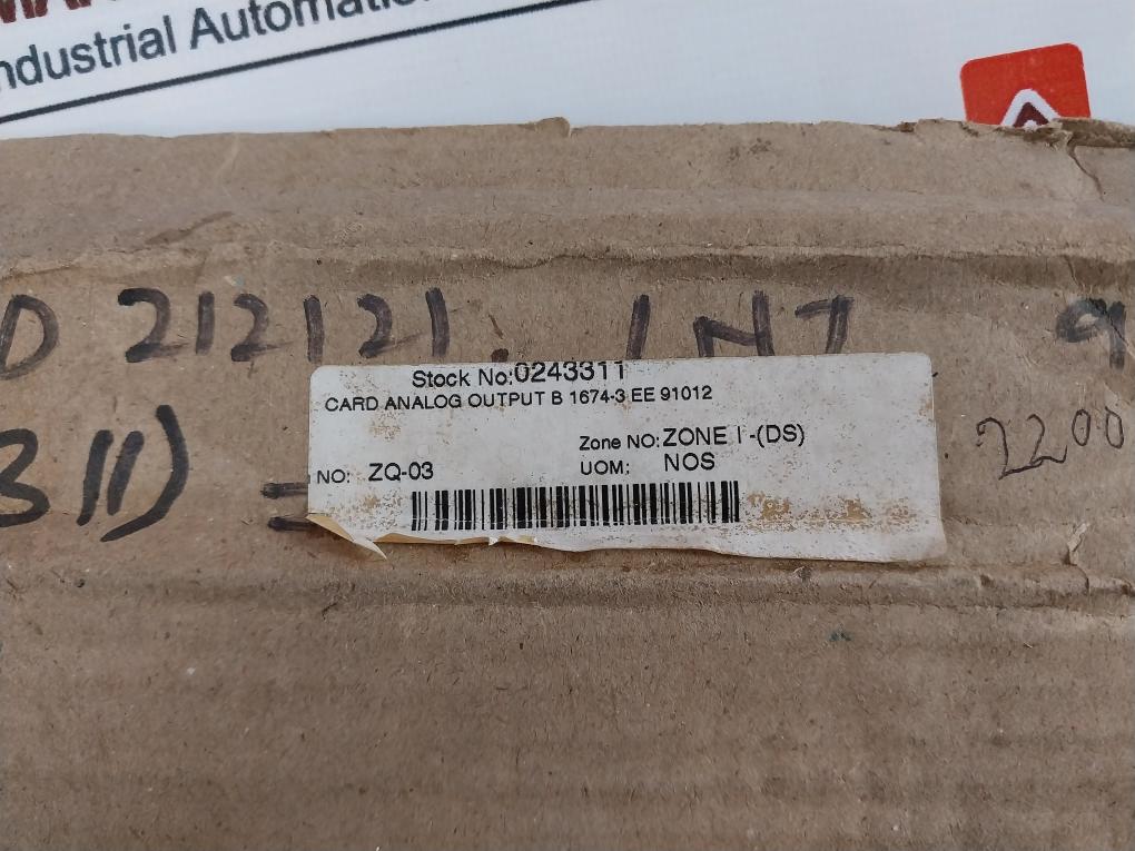 Larsen & Toubro B1674-3 Analog Output Card Ee 91012