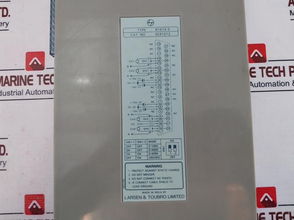 Larsen & Toubro B1674-3 Analog Output Card Ee 91012