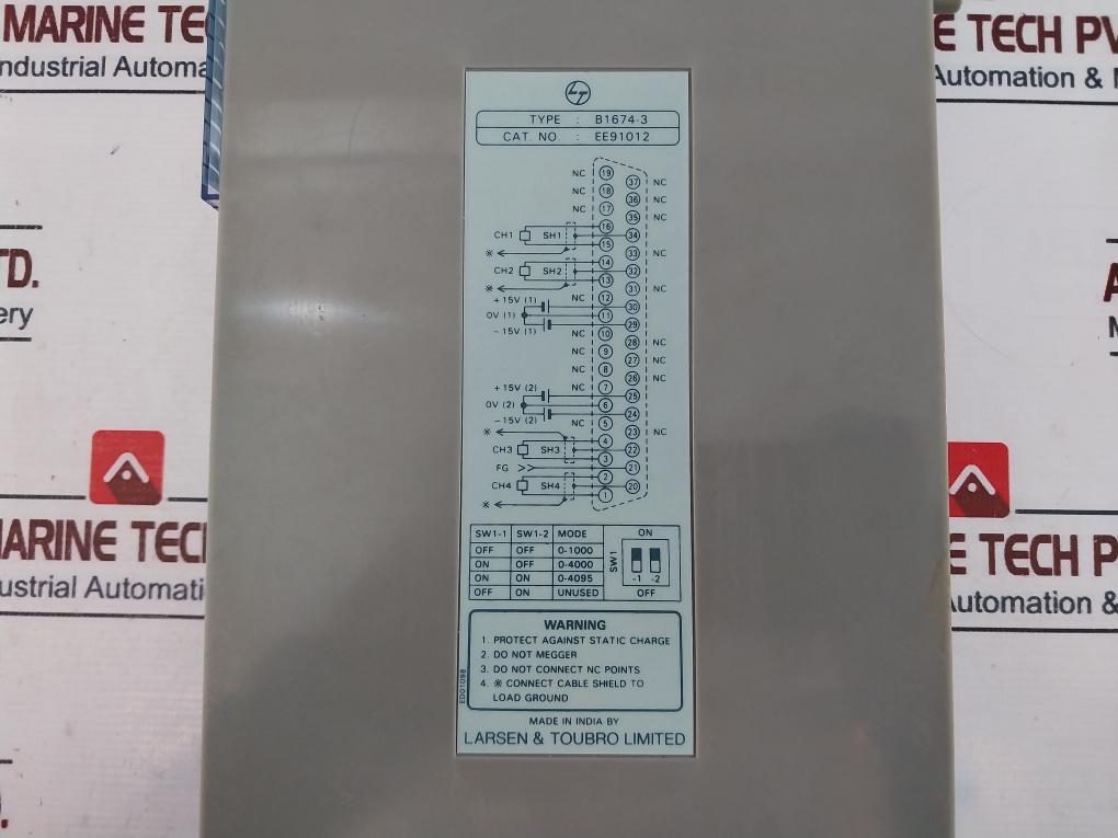 Larsen & Toubro B1674-3 Input Output I/o Module 4-20ma Ee91012