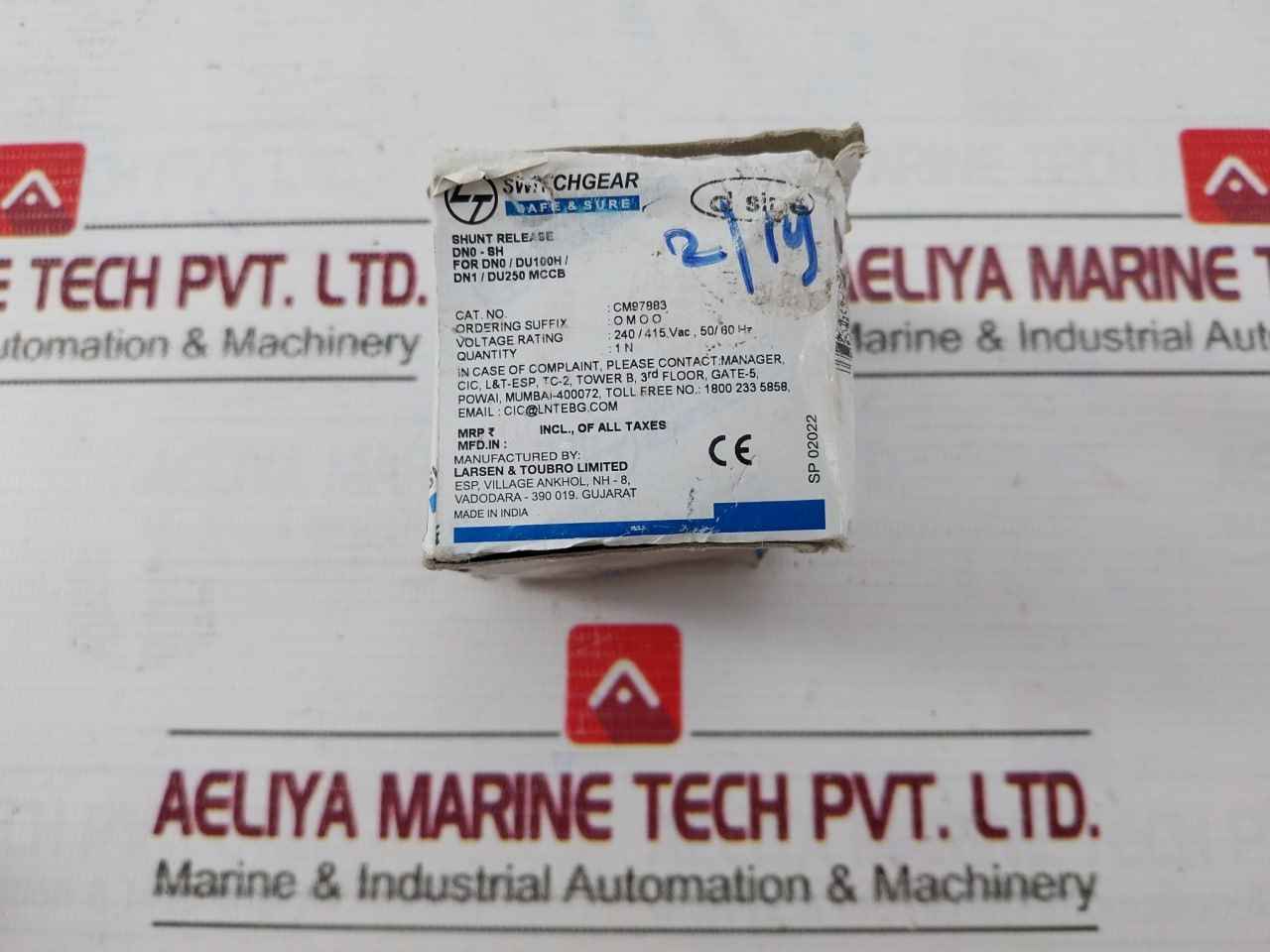 Larsen & Toubro Cm97883 Shunt Release Coil 240/415 Vac 50/60Hz