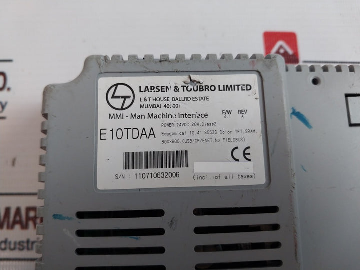 Larsen & Toubro E10Tdaa Man Machine Interface Rev A