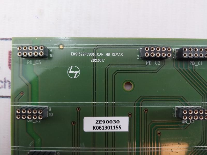 Larsen & Toubro Ems1322Pcb06_Can_Mb Printed Circuit Board Card Rev 1.0 Ze90030