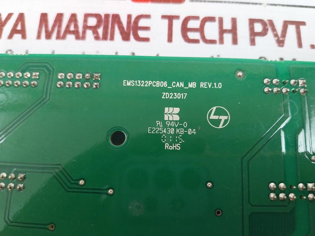 Larsen & Toubro Ems1322pcb06_can_mb Printed Circuit Board Zd23017 Rev 1.0 94v-0