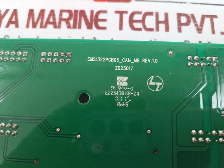 Larsen & Toubro Ems1322pcb06_can_mb Printed Circuit Board Zd23017 Rev 1.0 94v-0