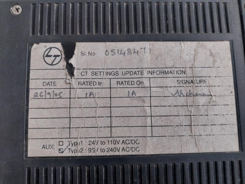 Larsen & Toubro Mc31A Over Current & Earth Fault Relay