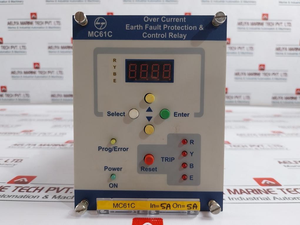 Larsen & Toubro Mc61c Over Current Earth Fault Protection & Control Relay 94v-0