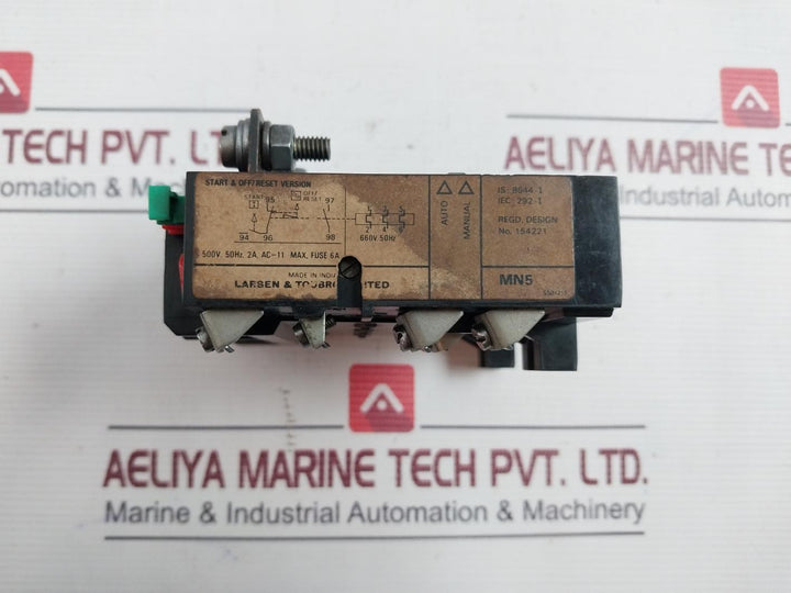 Larsen & Toubro Mn5 Thermal Overload Relay 500V 50Hz 2A. Ac-11