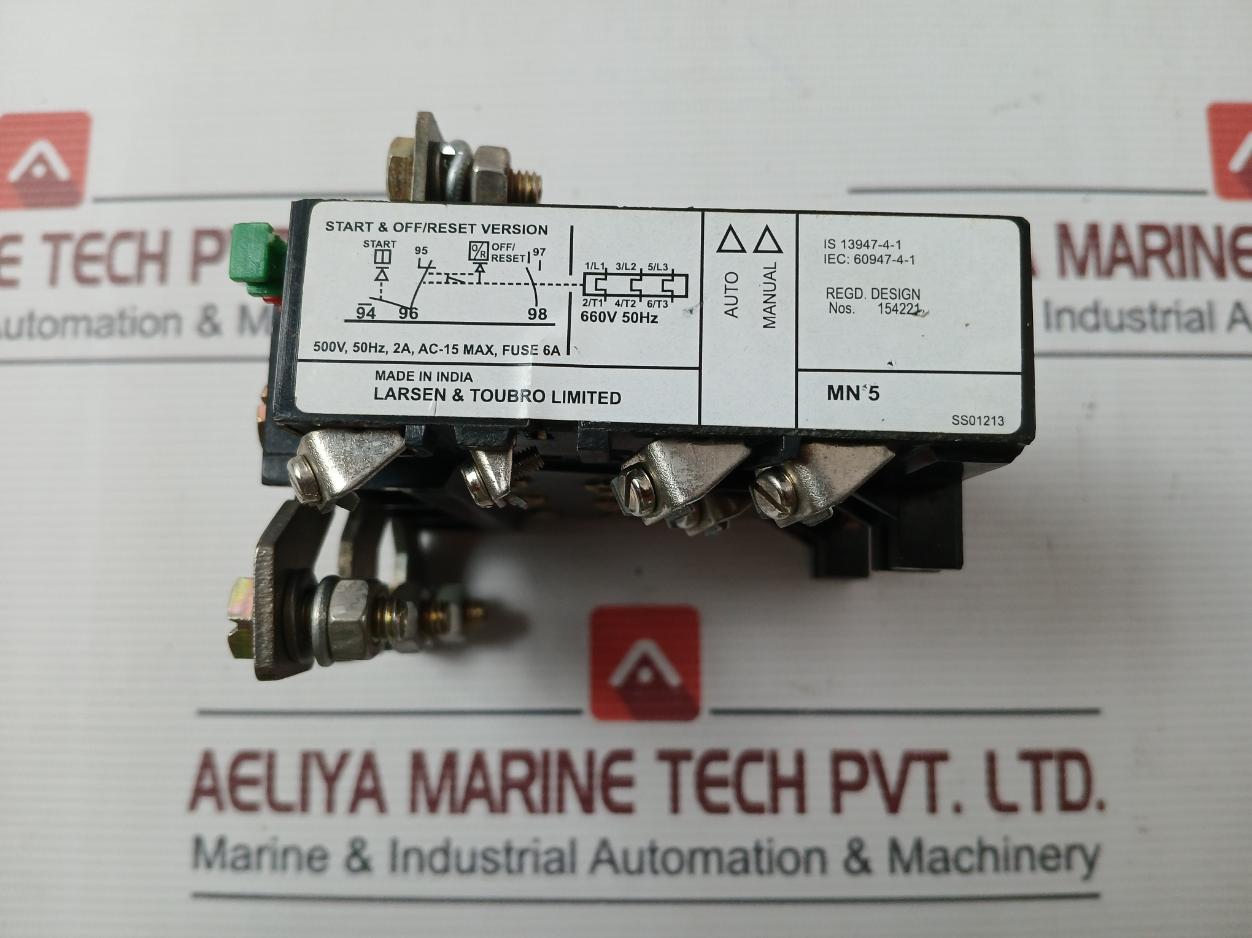 Larsen & Toubro Mn 5 Thermal Overload Relay 500V 50Hz 2A Ac-15 Max