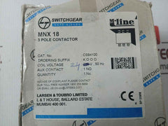 Larsen & Toubro Mnx 18 M-line Switchgear 3 Pole Power Contactor