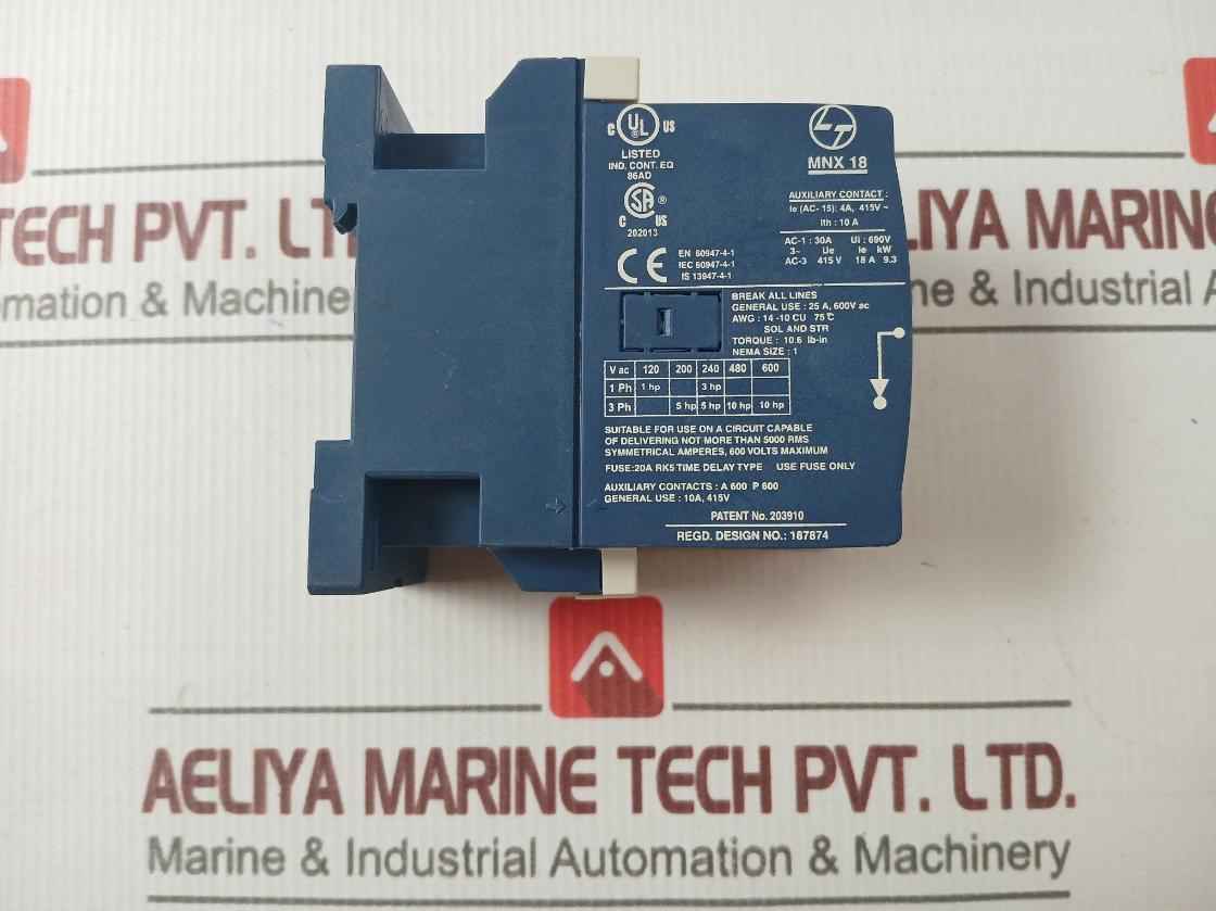 Larsen & Toubro Mnx 18 M-line Switchgear 3 Pole Power Contactor