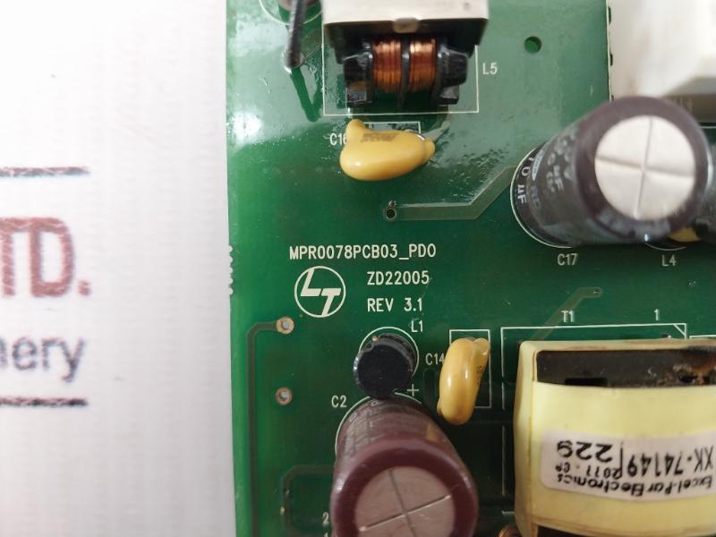 Larsen & Toubro Mpr0078Pcb03_Pd0 Power Control/Distribution Board Rev 3.1 Ze9000