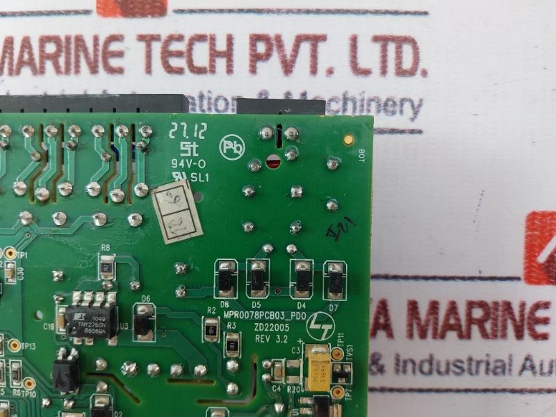Larsen & Toubro Mpr0078pcb03_pd0 Power Control Distribution Board Rev 3.2 94v-0