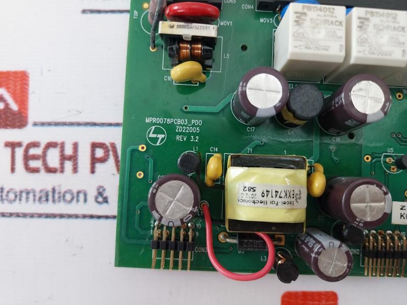 Larsen & Toubro Mpr0078pcb03_pd0 Power Control Distribution Board Rev 3.2 94v-0
