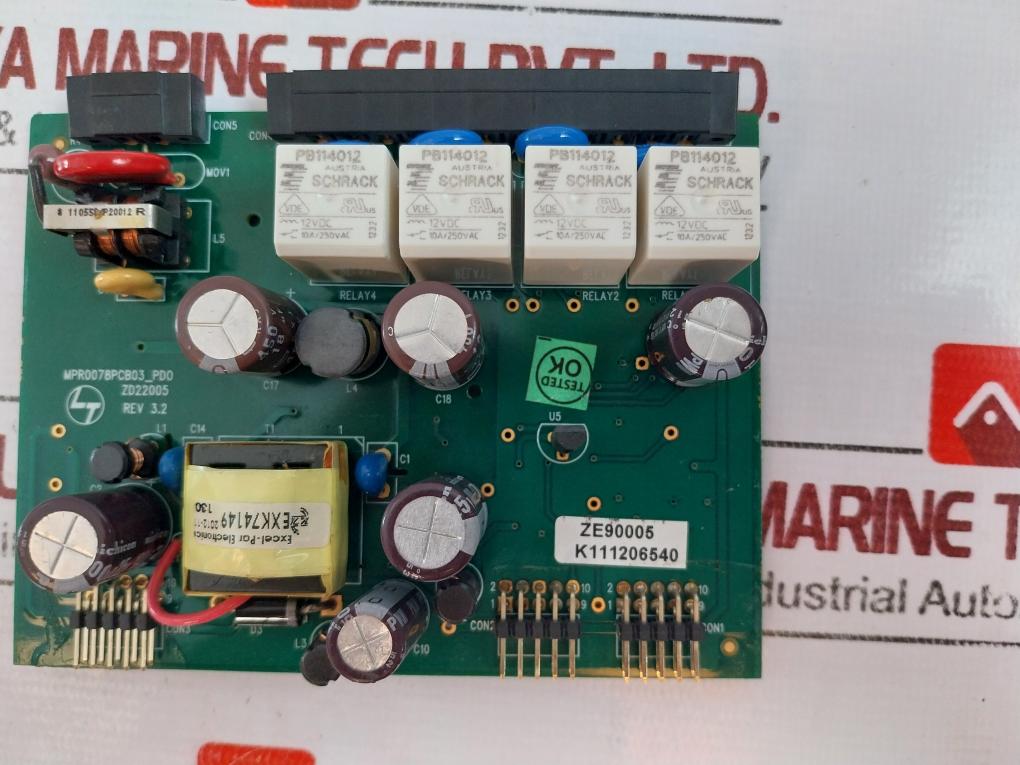 Larsen & Toubro Mpr0078pcb03_pd0 Power Control Distribution Board Zd22005