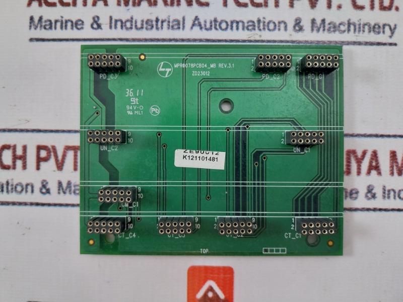Larsen & Toubro Mpr0078pcb04_mb Printed Circuit Board Card, Rev 3.1, 94v-0