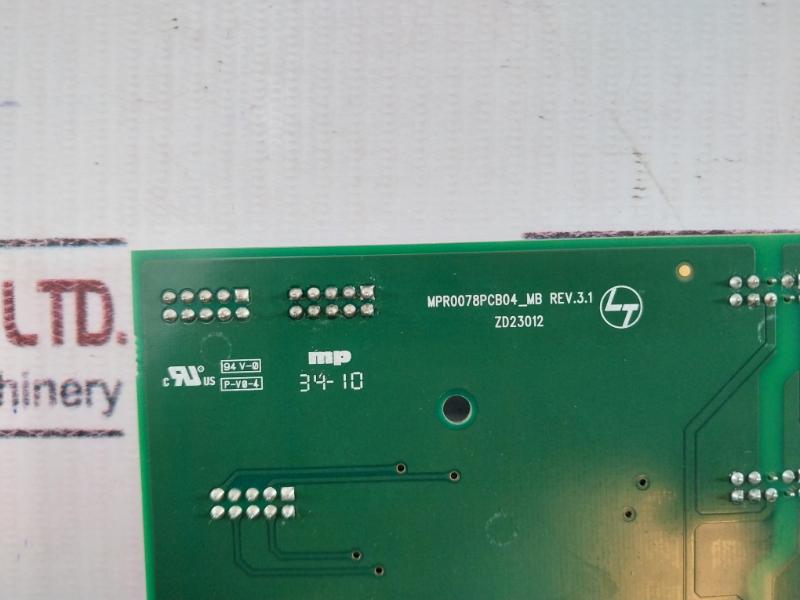 Larsen & Toubro Mpr0078Pcb04_Mb Printed Circuit Board Rev: 3.1 Zd23012