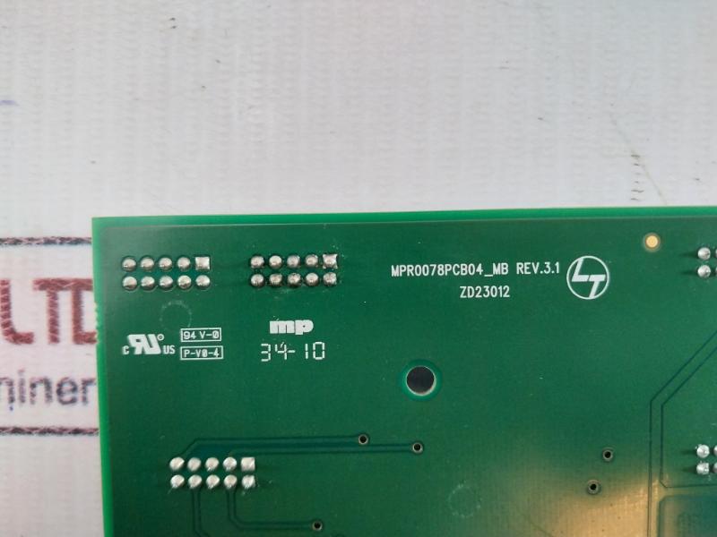 Larsen & Toubro Mpr0078Pcb04_Mb Printed Circuit Board Rev: 3.1 Zd23012