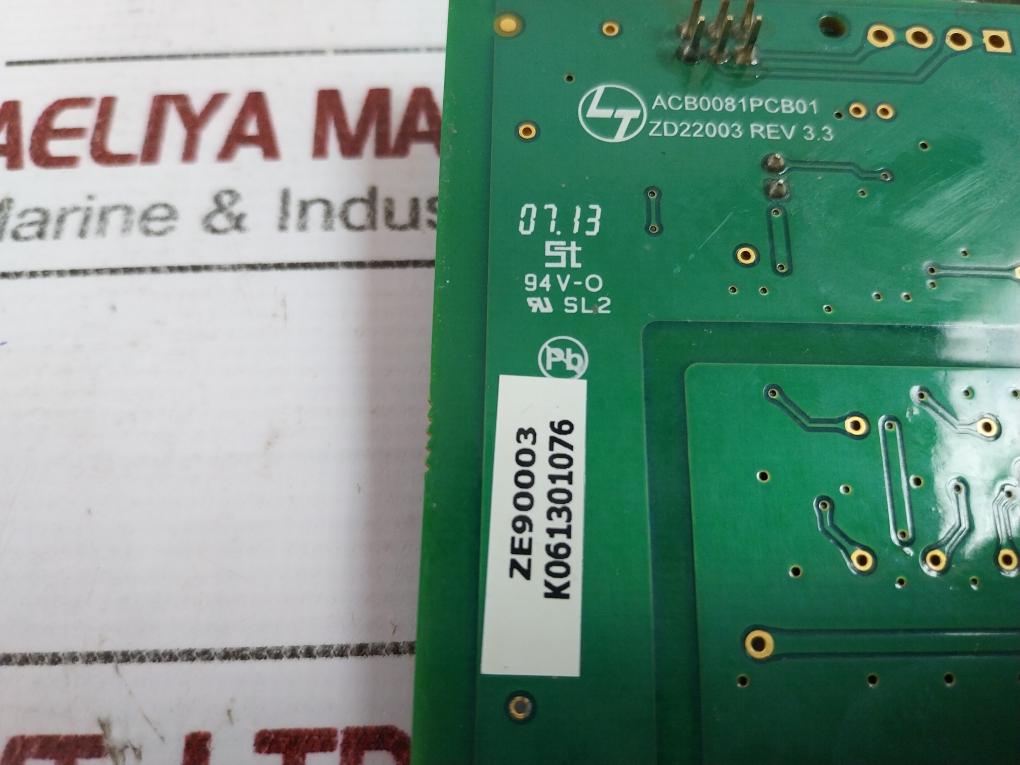 Larsen & Toubro Zd22003 Printed Circuit Board Module, Acb0081, 94V-0, Rev 3.3